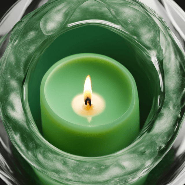 dream-of-green-candle-burning-outside
