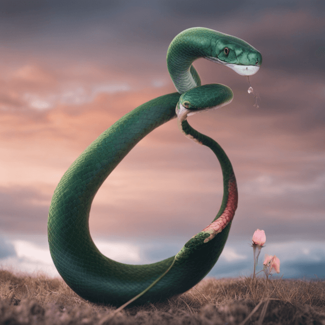 dream-about-fighting-big-snake-with-flower-tail