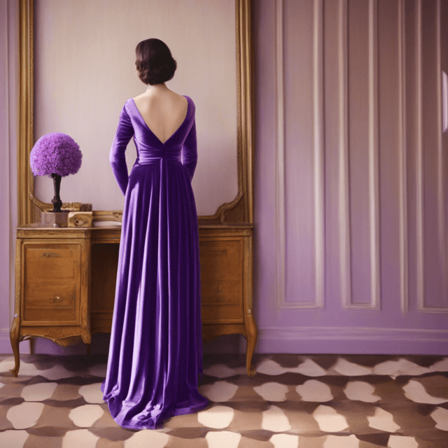 dream-about-wearing-violet-velvet-gown