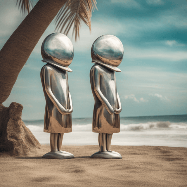 dream-about-twin-sister-aliens-on-colorful-beach