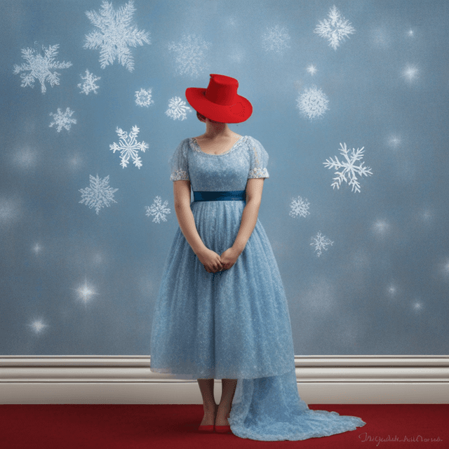 dream-about-blue-dress-with-snowflakes-and-red-hem