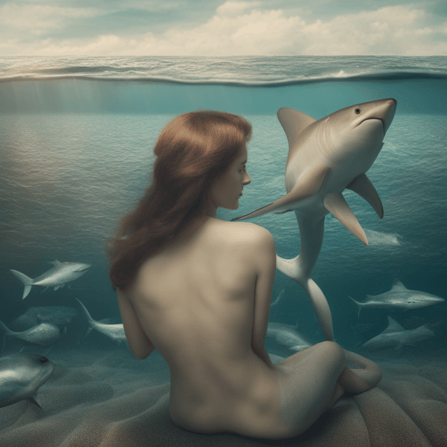 dream-about-mermaid-living-alone-ocean-shark-swimming