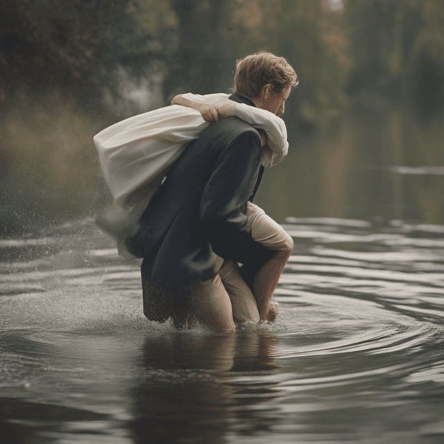 dream-about-walking-in-overflowing-water-turning-into-river-carrying-son-on-back