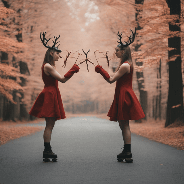 dream-about-roller-skating-in-forest-two-headed-deer-girls-rave-muscular-woman-street-dress-black-market-attack