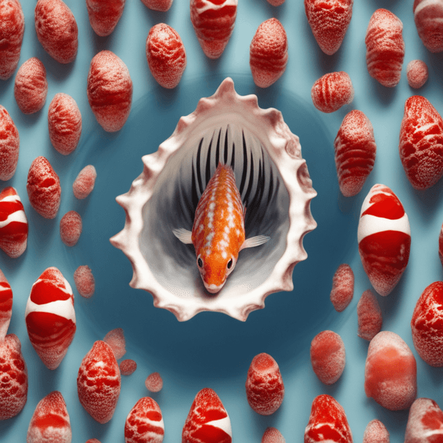 dream-about-oysters-pearls-red-puffer-fish-koi