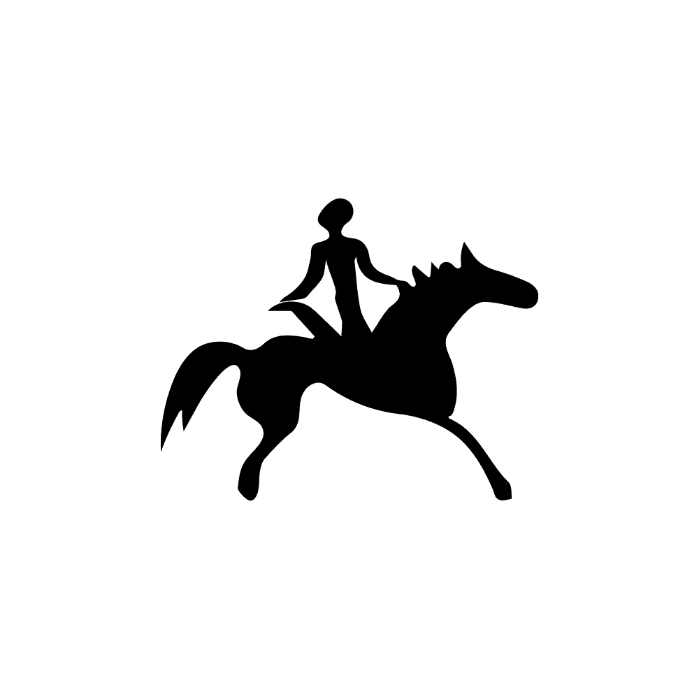 Riding a horse symbol