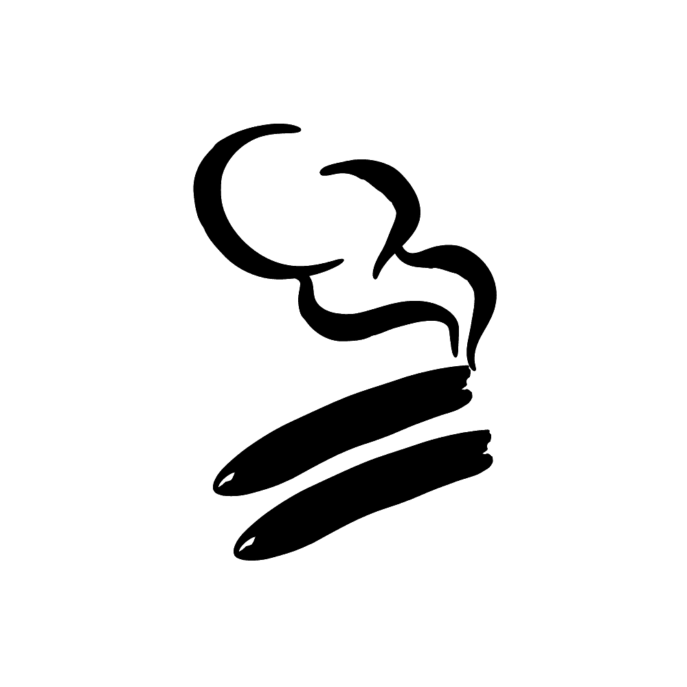 Smoking cigar symbol