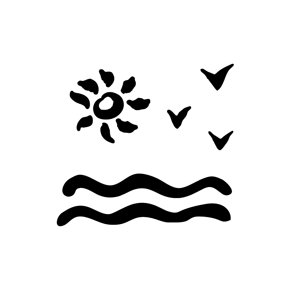 Swimming in the sea symbol