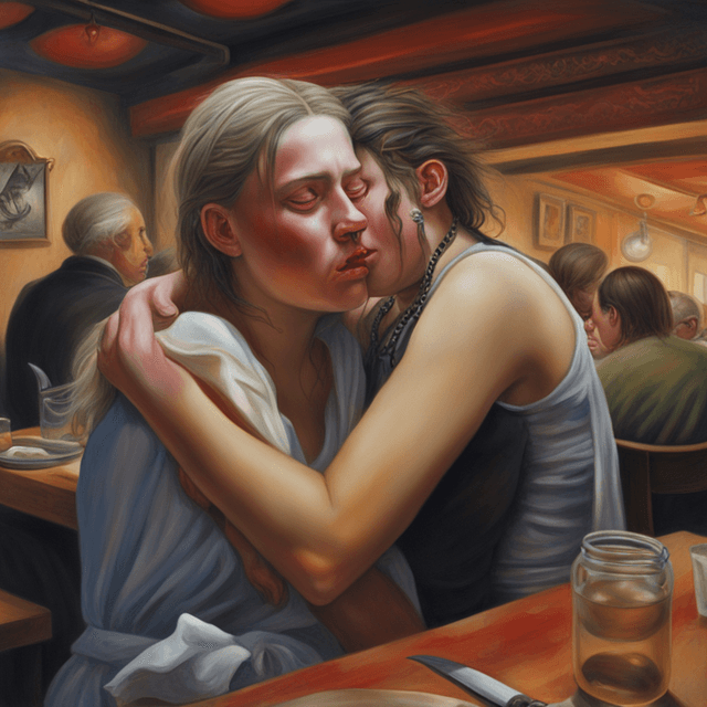 dream-of-hugging-sister-with-piercings-in-restaurant-while-horse-attacks-with-knife