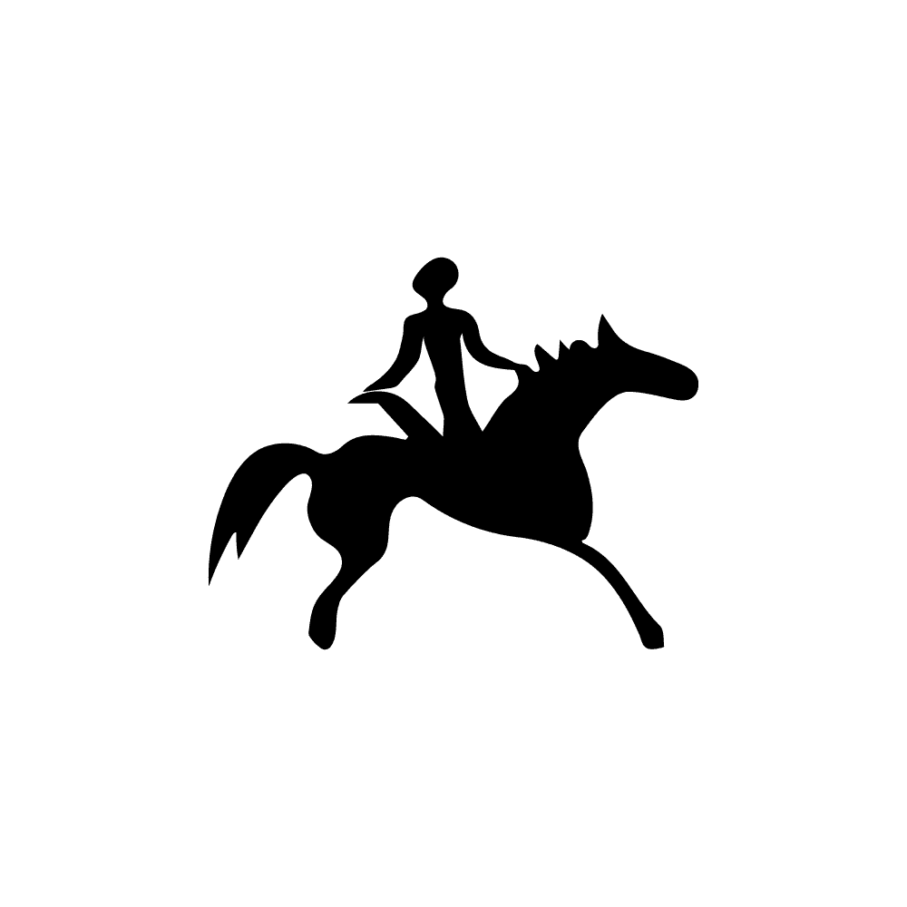 Riding a horse